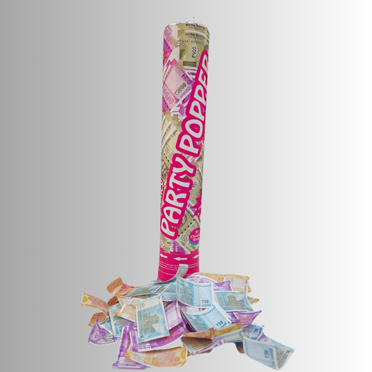 Confetti Cannon with Imitation Currency Notes - 30 Cms