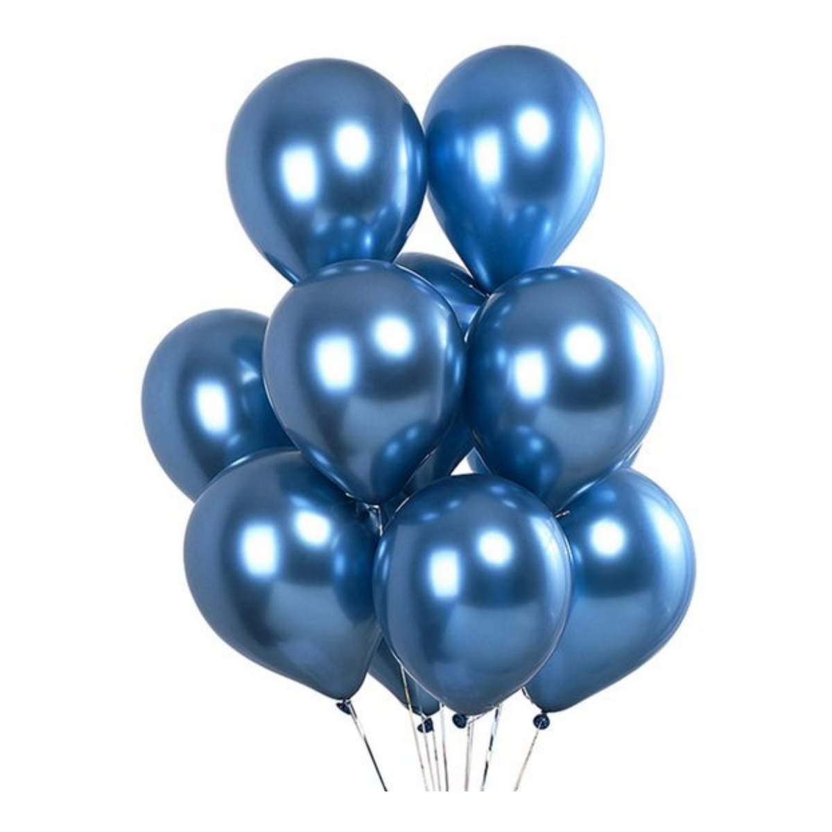 Blue metallic chrome balloons 10 inch for party decoration