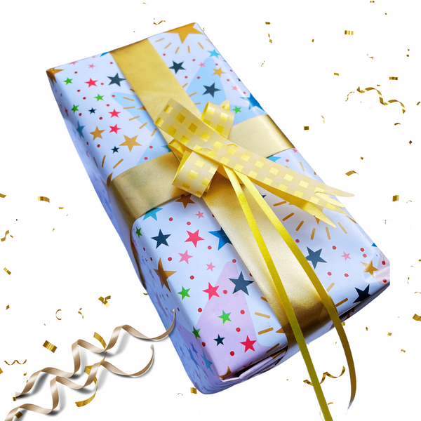 Premium Gift Wrapping Paper - Multicolour Star Gift Wrapping paper  70x50cm