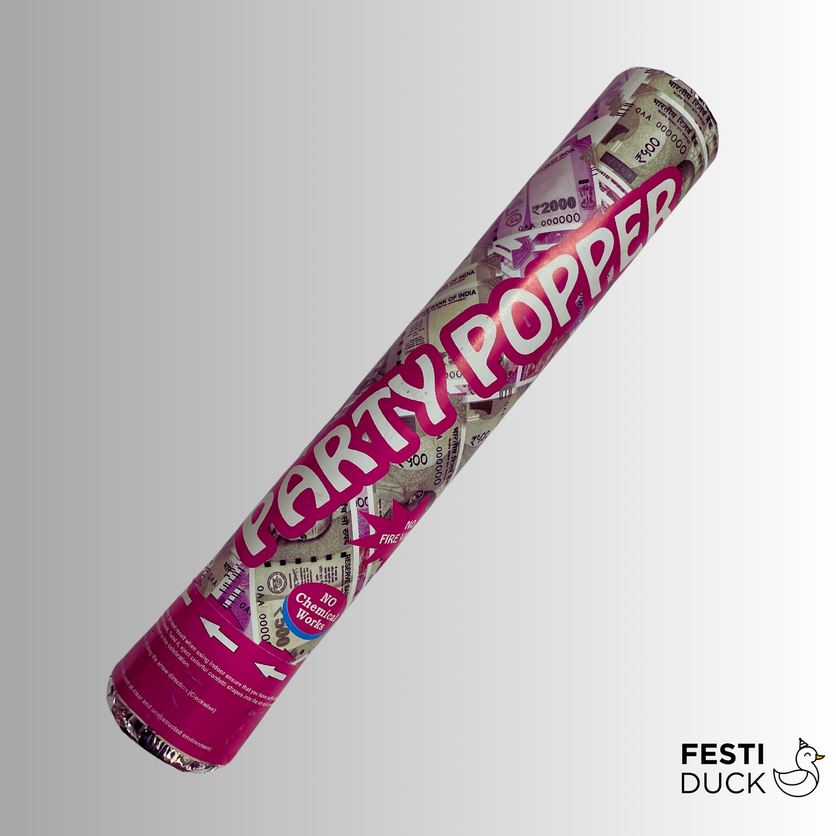 Confetti Cannon with Imitation Currency Notes - 30 Cms