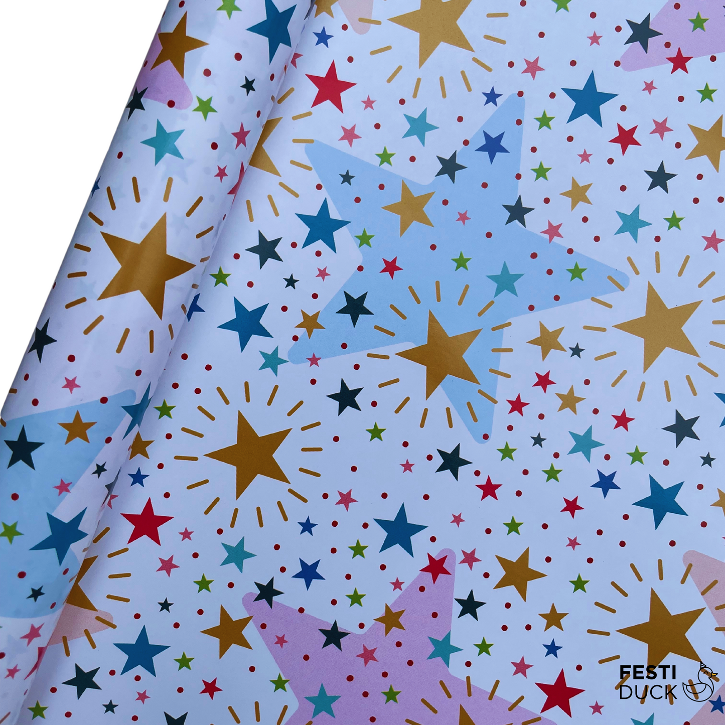 Premium Gift Wrapping Paper - Multicolour Star Gift Wrapping paper  70x50cm