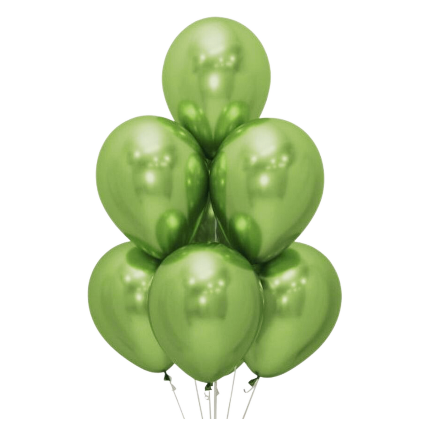 10-Inch Light Green Metallic Chrome Balloons | Perfect for Party & Event Decorations(Pack of 25)