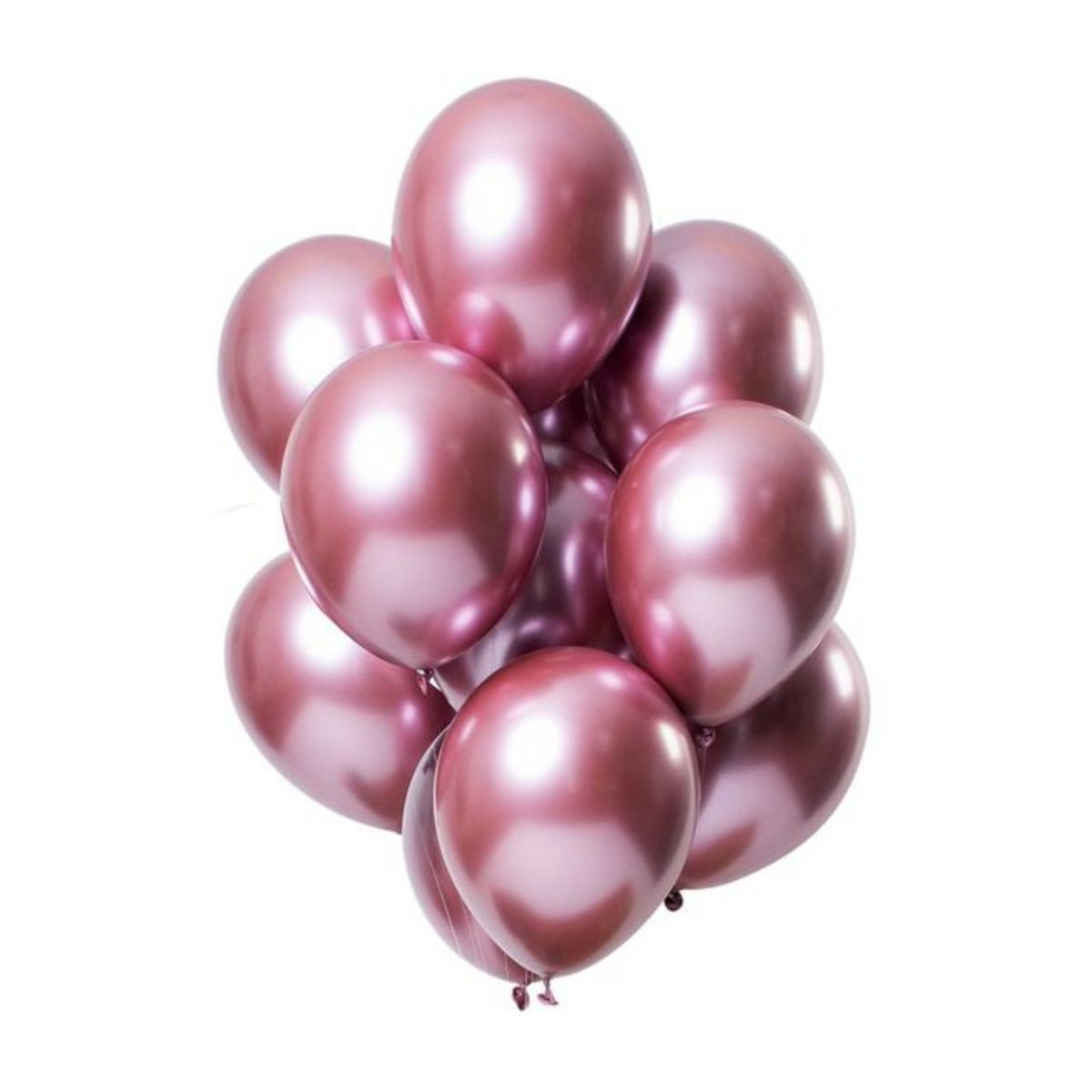 Pink metallic chrome balloons 10 inch for party decoration