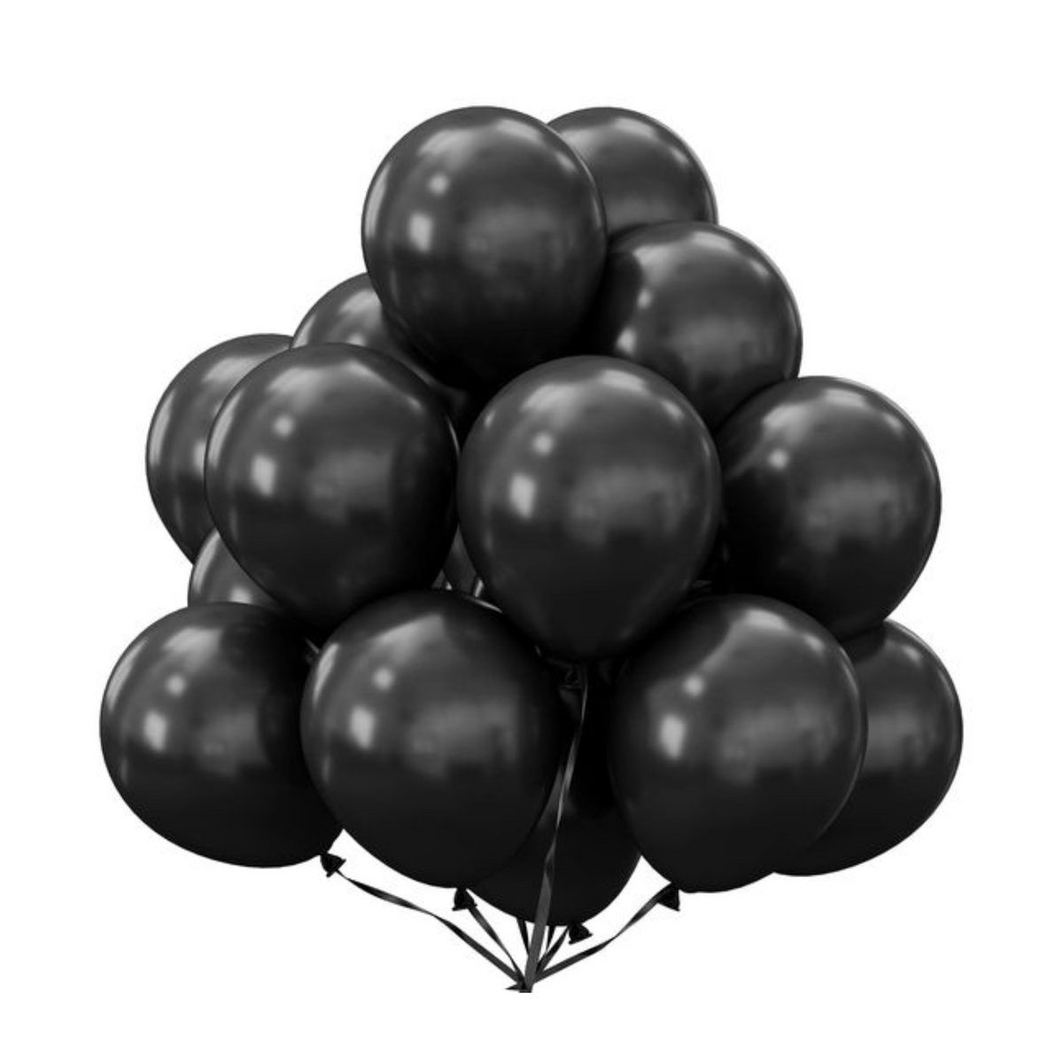 Black metallic chrome balloons 10 inch for party decoration