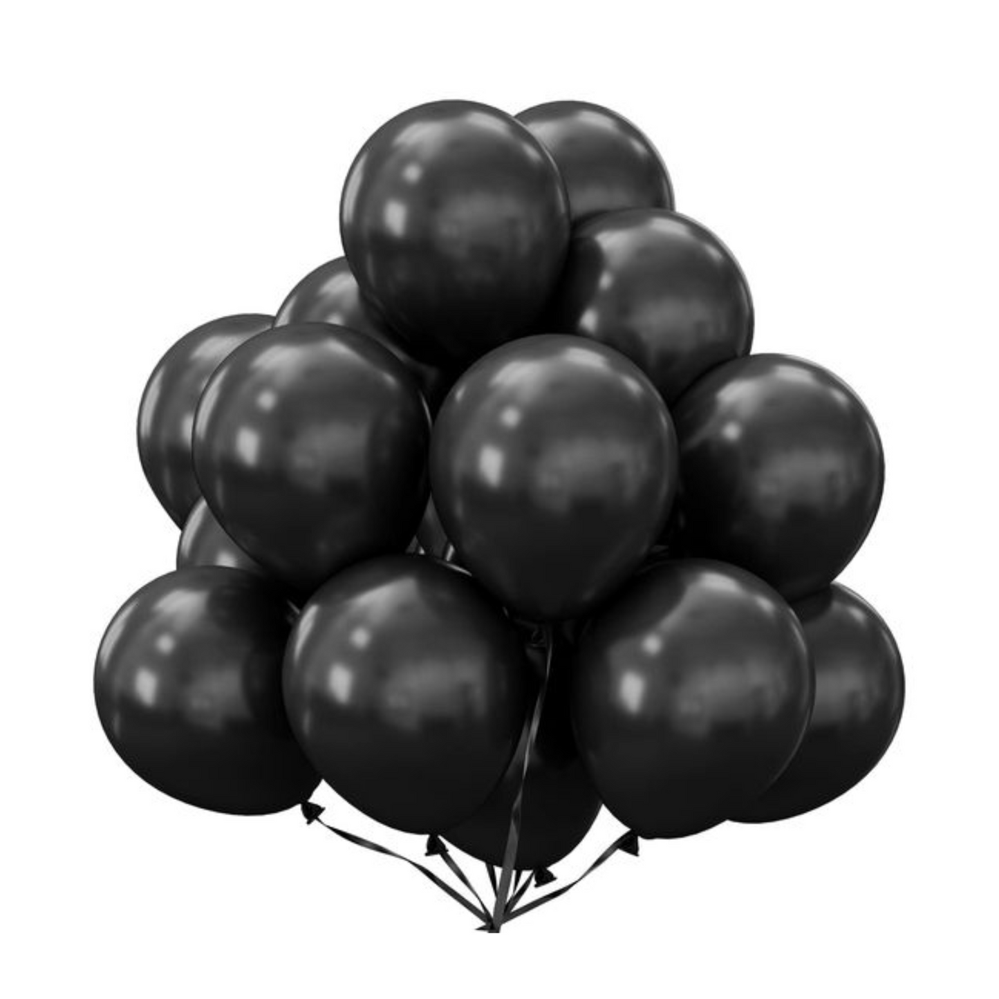 10-Inch Black Metallic Chrome Balloons | Perfect for Party & Event Decorations