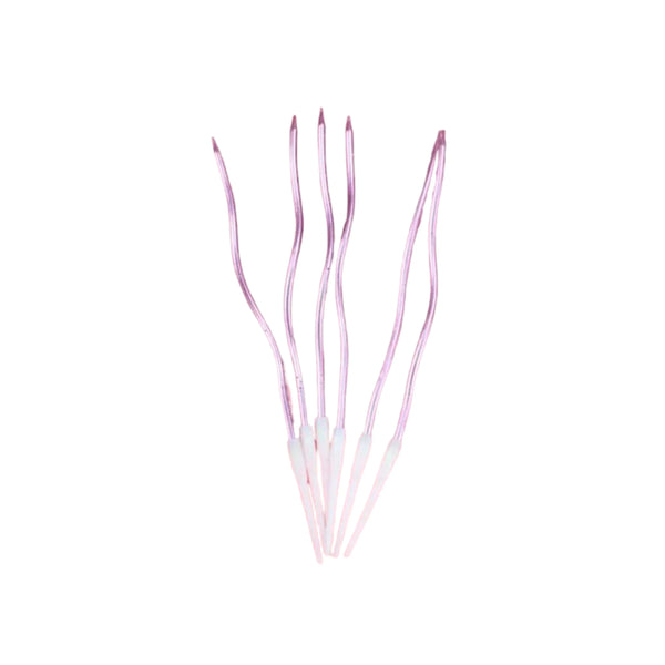 Metallic Twisty Spiral pink Candles