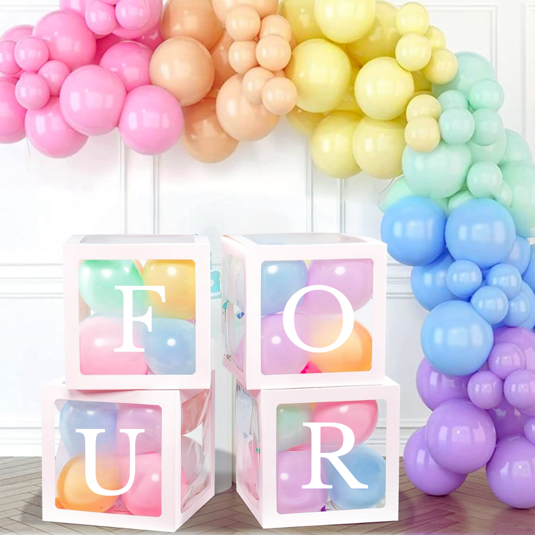 Premium FOUR Letter Balloon Box Set