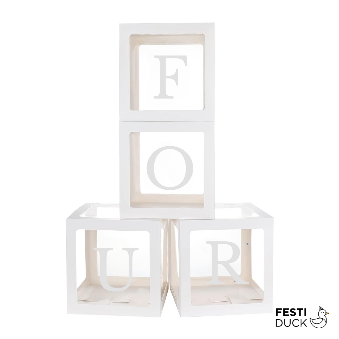 Premium FOUR Letter Balloon Box Set