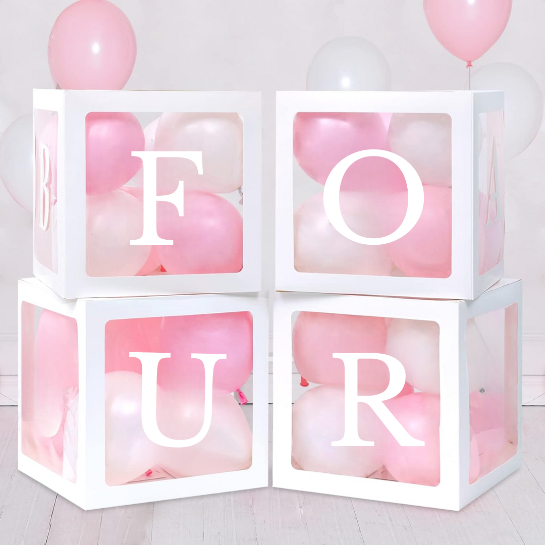 Premium FOUR Letter Balloon Box Set