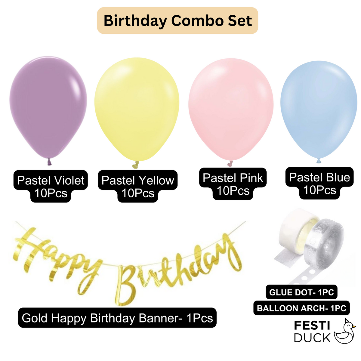 Happy Birthday Balloon Decoration Combo