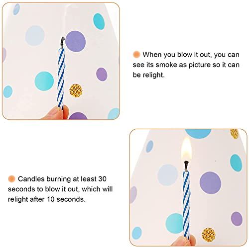 Relighting Magic Candle | Trick Candle | Birthday, Christmas, New Year Candle - Pack of 4 (40 candles)